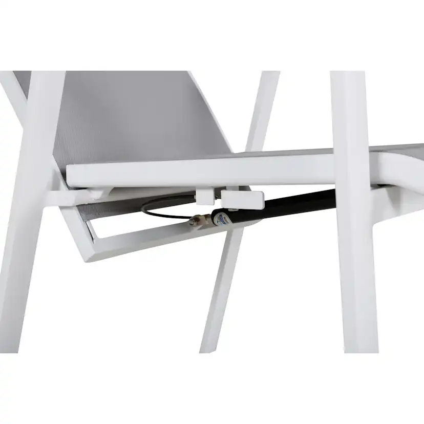 Copacabana Fällbar Karmstol (stapelbar) - Vit Aluminium / Gr Vit/Grå