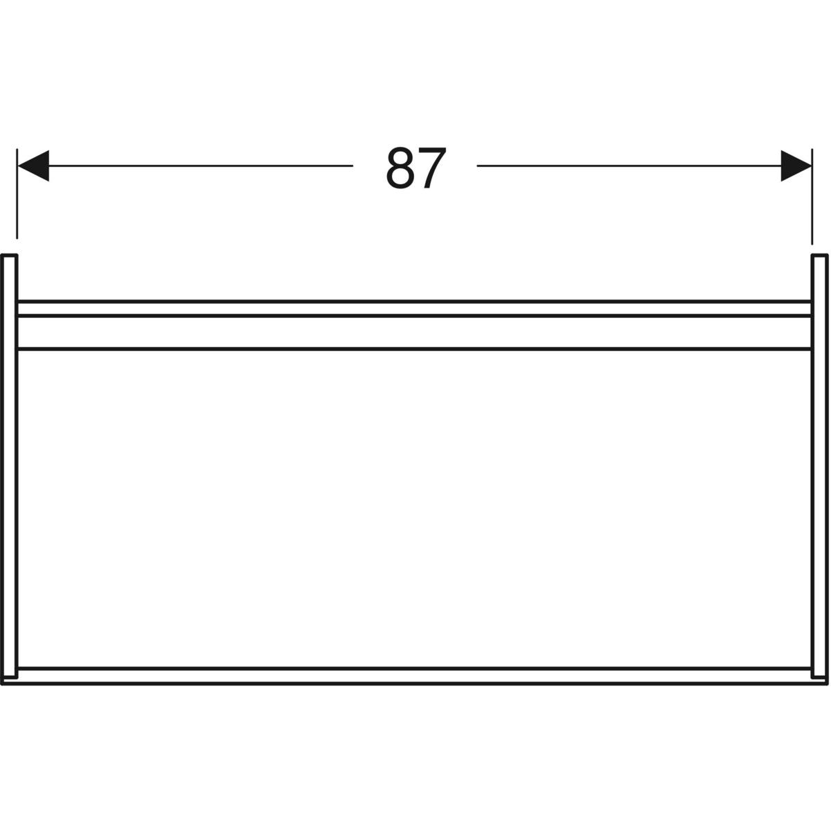 Ifö Elegant underskåp för möbeltvättställ, med två lådor: B= Vit, 900x600 mm