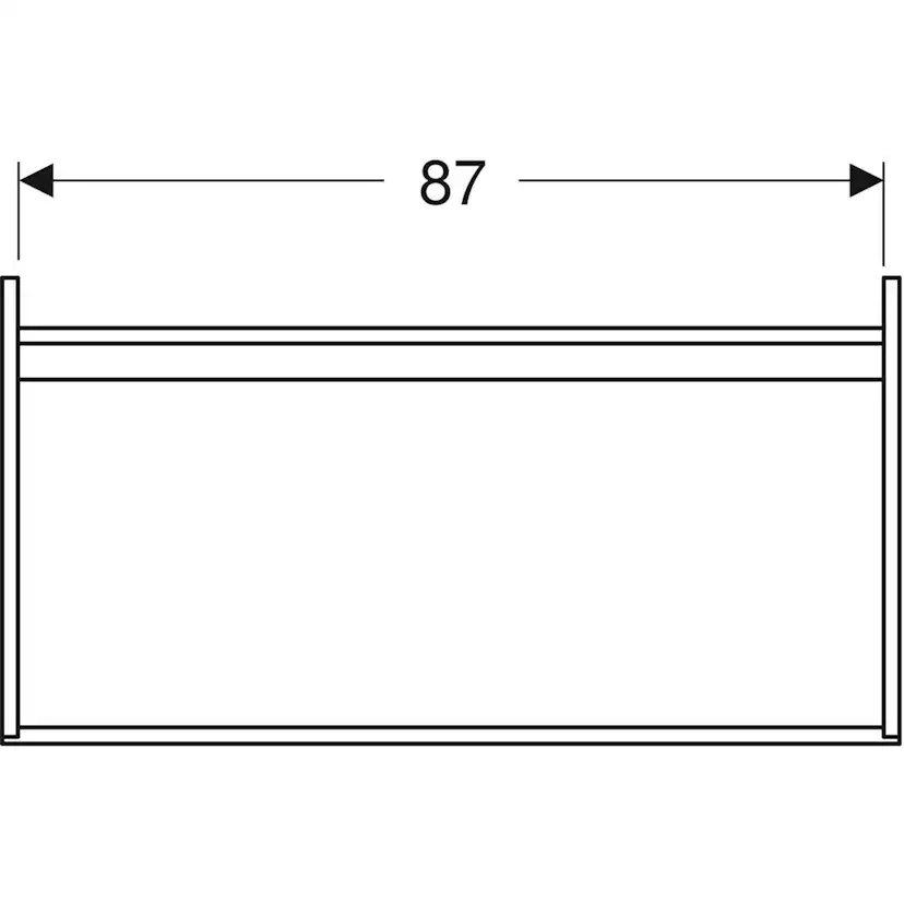 Ifö Elegant underskåp för möbeltvättställ, med två lådor: B= Vit, 900x600 mm