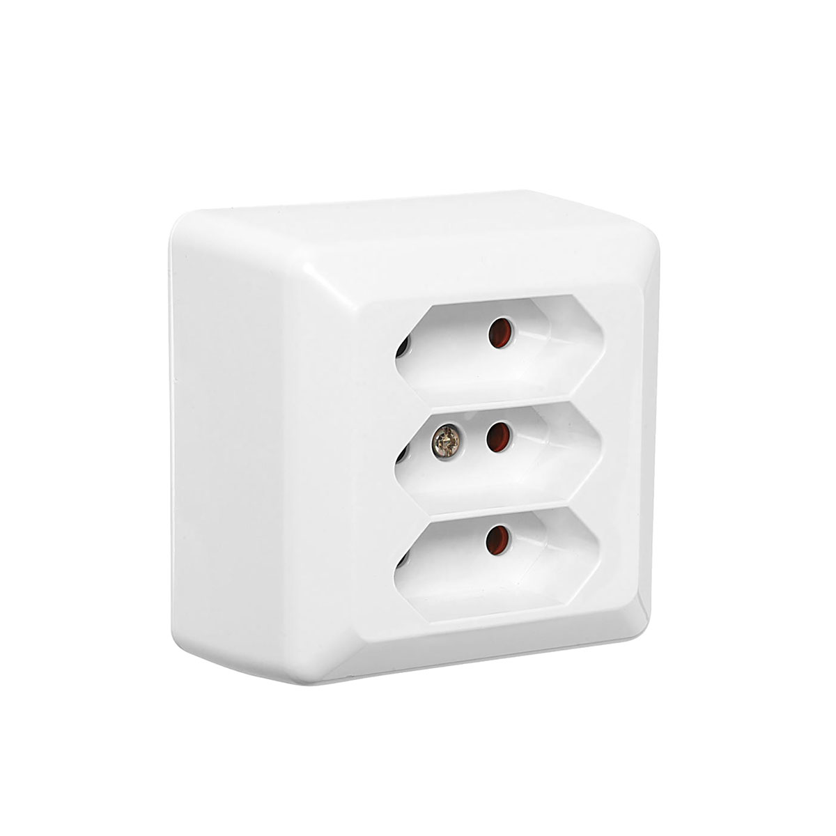 Vägguttag Elko 3-Vägs Euro Utanpåliggande RS Renvit