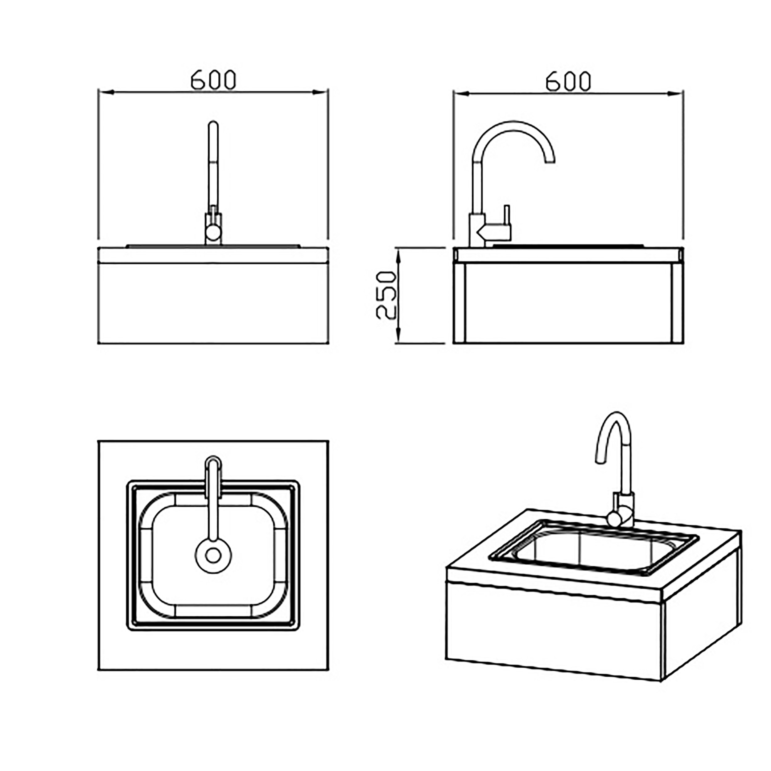 Integrerbar Vaskmodul MyOutdoorKitchen Nordic Line