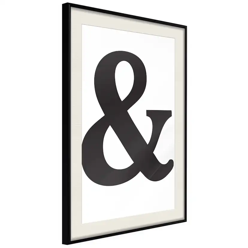 Poster Artgeist Affisch Black Ampersandem