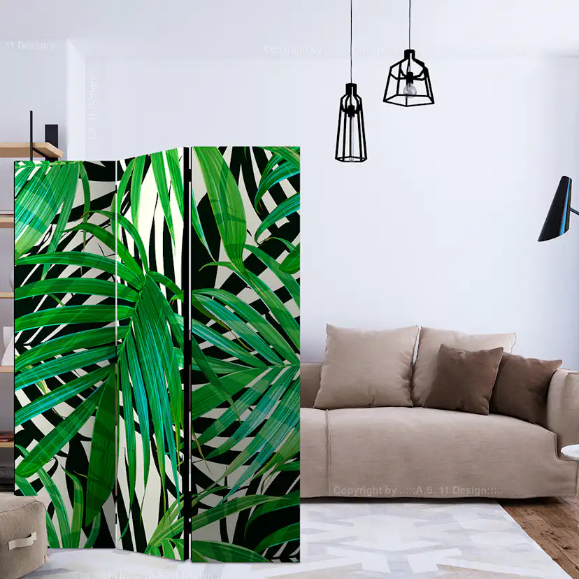 Rumsavdelare Skärmvägg Arkiio Tropical Leaves 135x172 cm