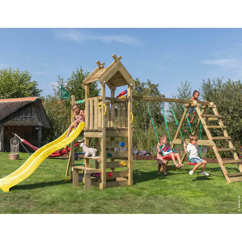 Lektorn Jungle Gym Teepee Klättermodul & Rutschkana