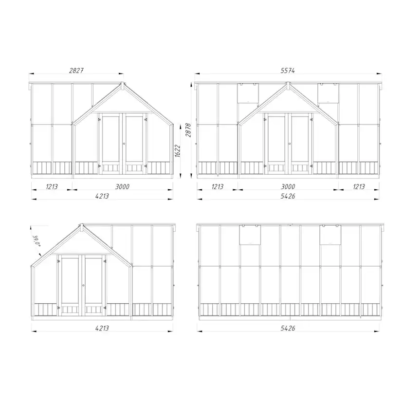 Växthus Palmako Emilia 19,9 m² (inv. 19,1 m²)