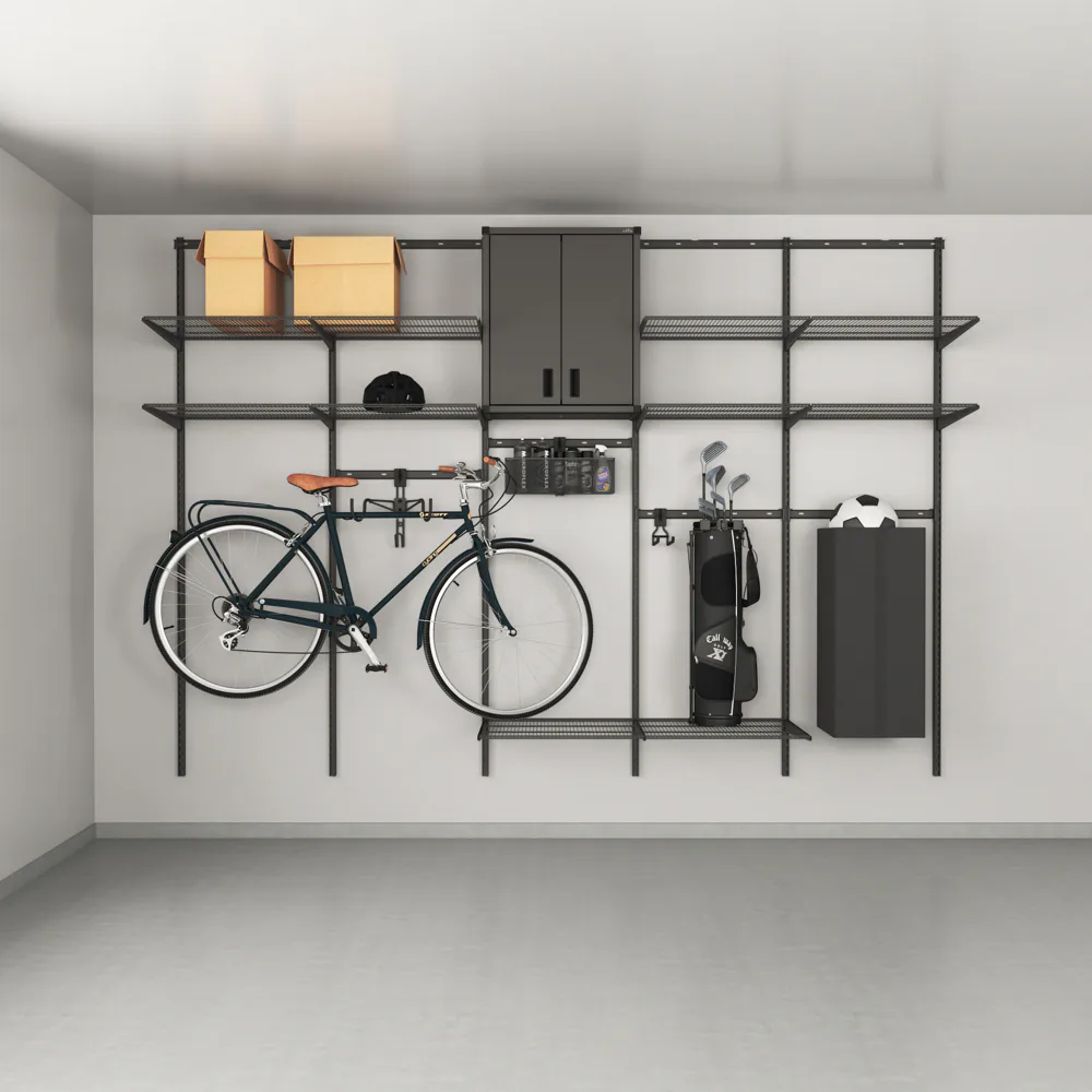 Familjeförvaring Elfa Ready Solution 2 Garage+ B: 3103 mm med Täcklist