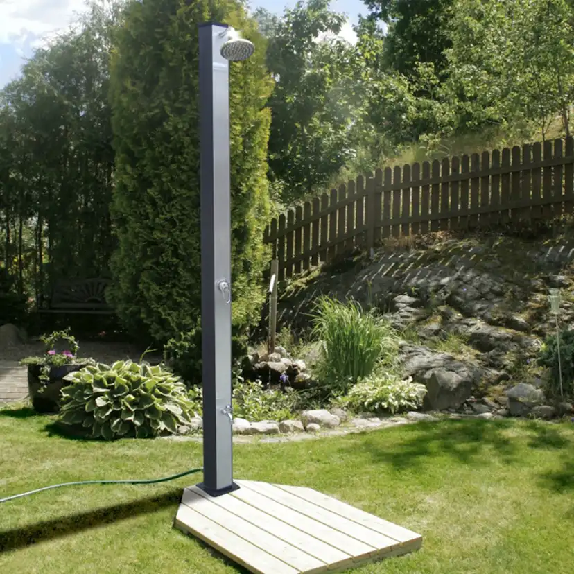 Utedusch Demerx Sunny 30 Exclusive Soluppvärmd Trädgårdsdusch med Takdusch