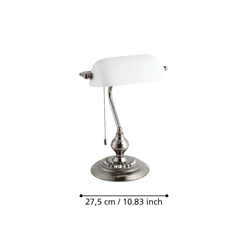 Bordslampa Eglo Banker Nickel Vit