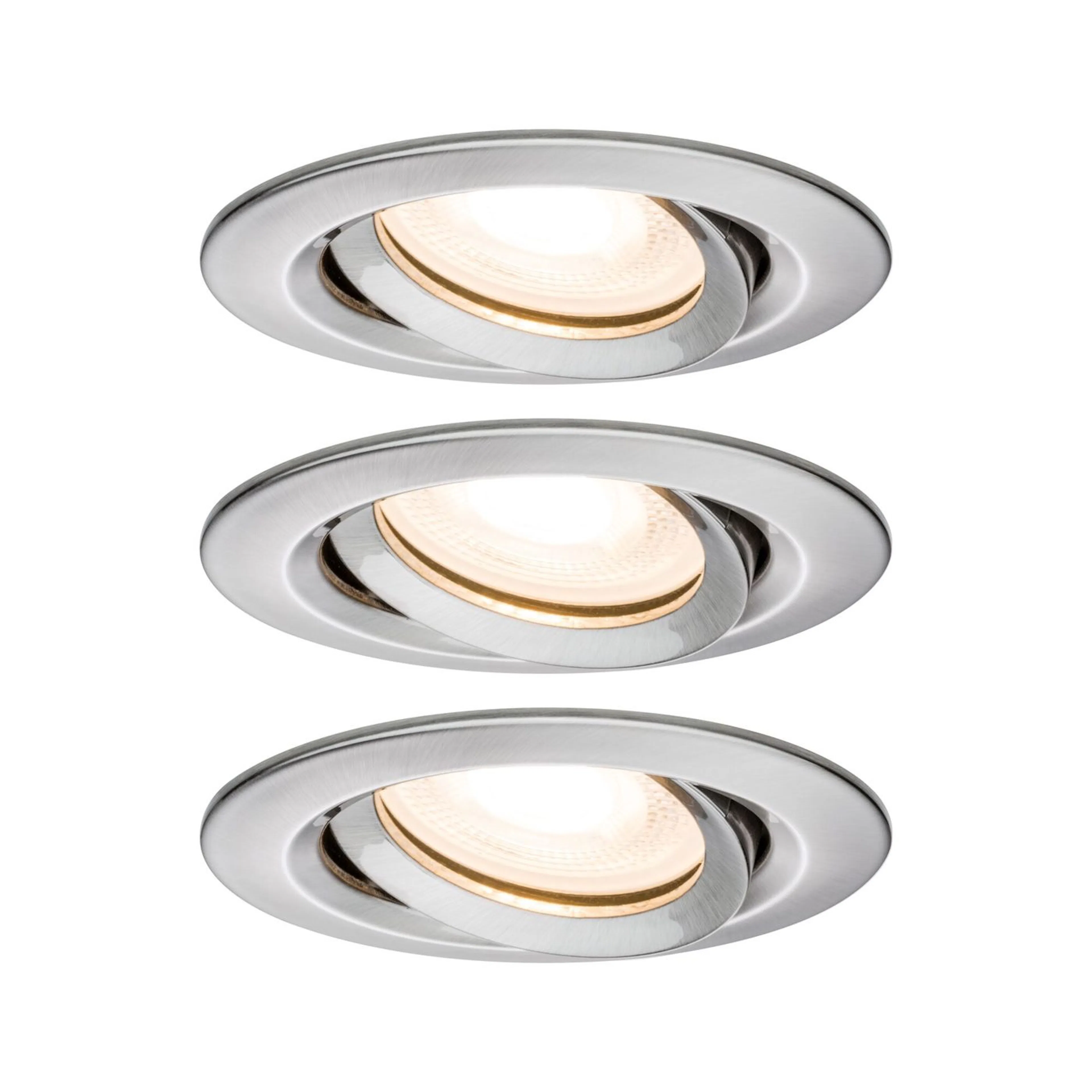 Downlight Paulmann Nova Plus inkl. GU10 Borstat järn, 93 mm, 3x7 W
