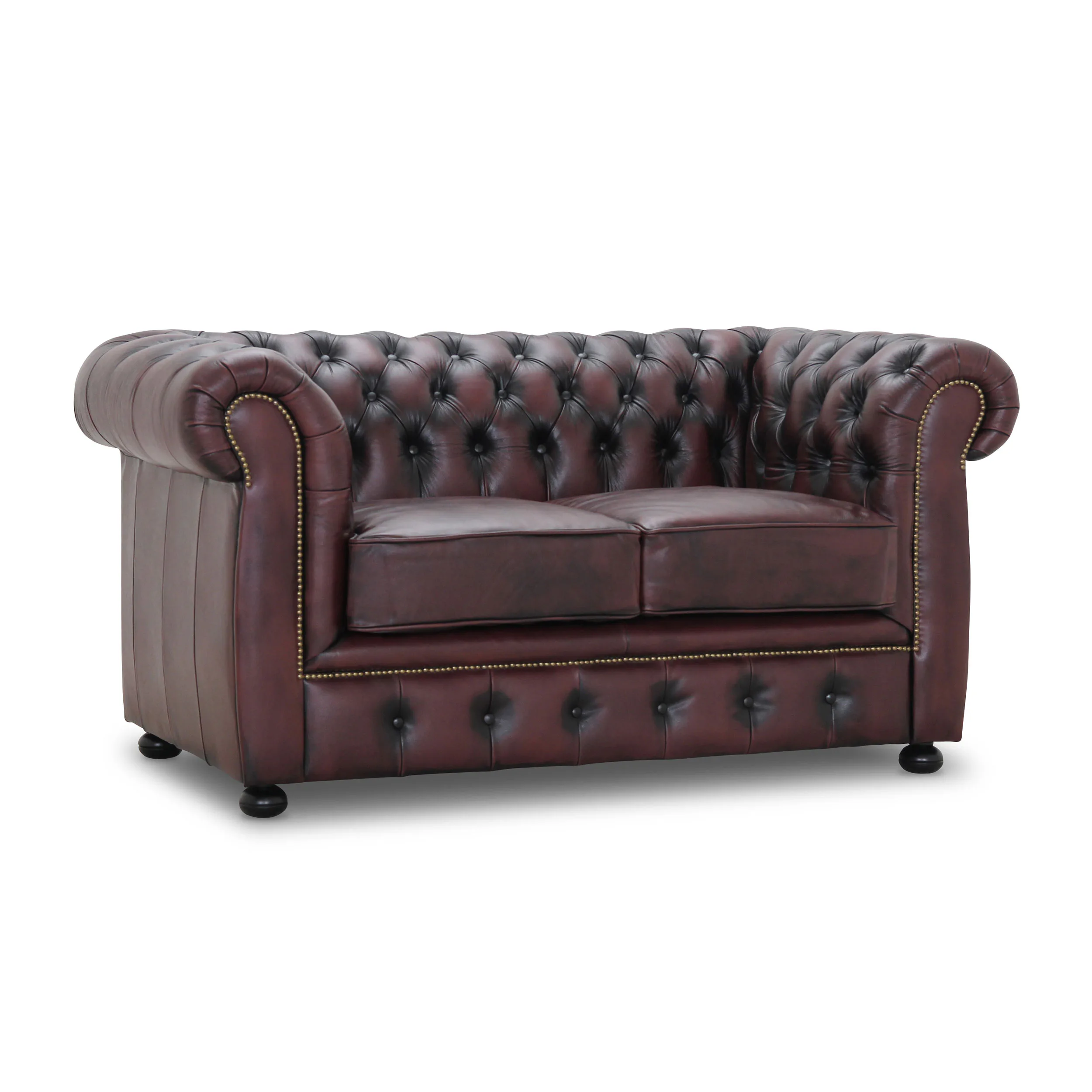 Liverpool 2-sits WO/Split Burgundy Burgundy