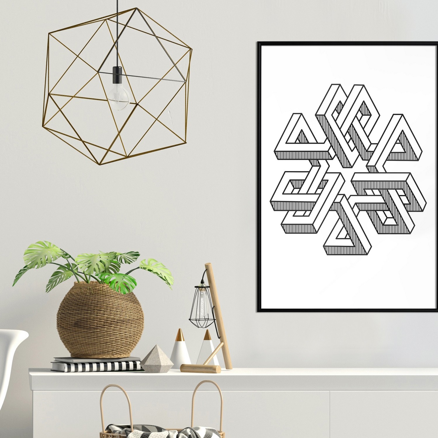 Poster Artgeist Affisch Geometric Clover