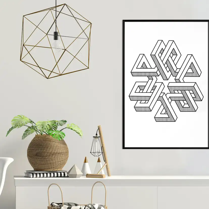 Poster Artgeist Affisch Geometric Clover