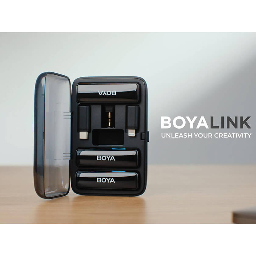 Mikrofonsystem BOYA Trådlöst Boyalink X2, 3.5mm, Lightning & USB-C