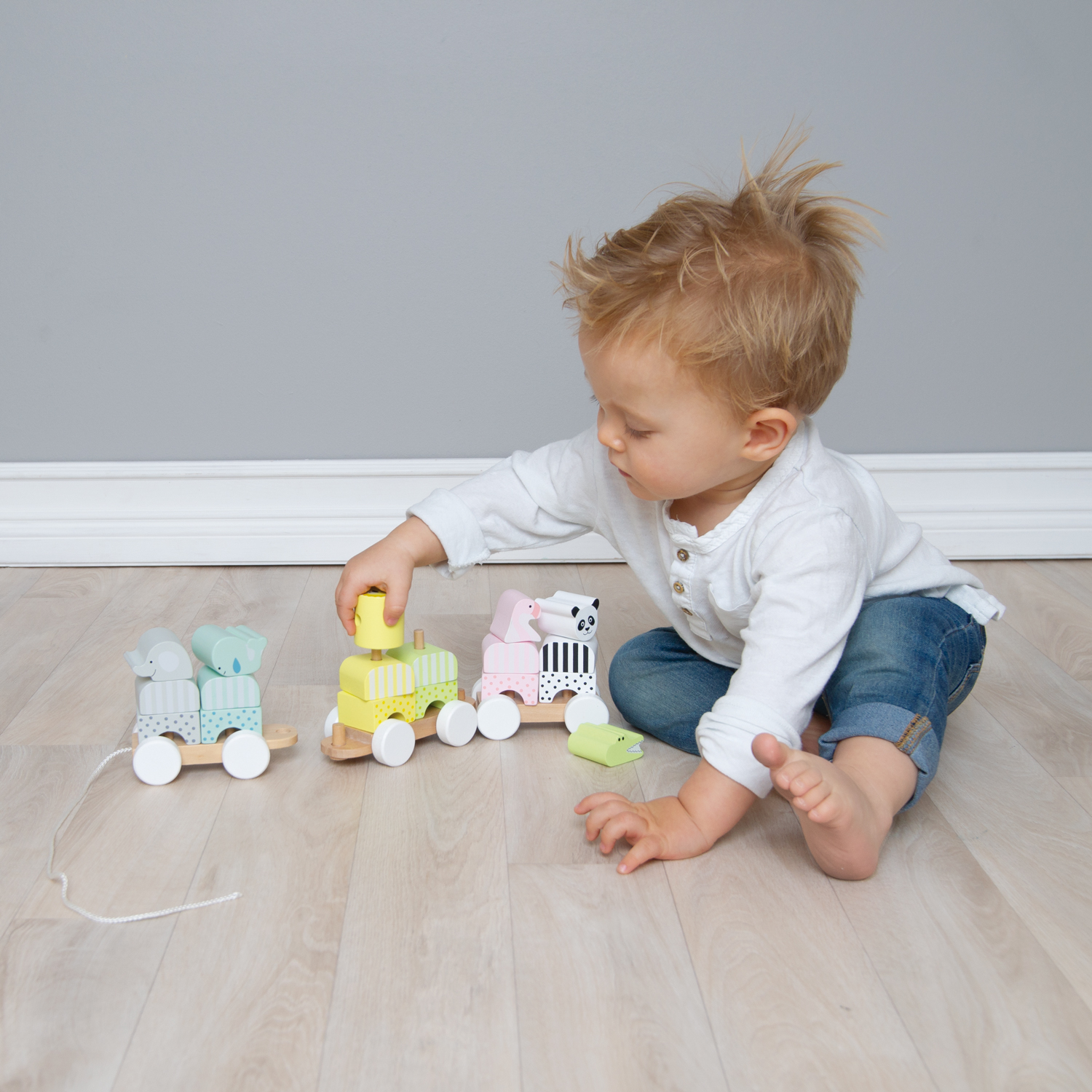 Dragleksak Jabadabado Safarivagn Med Klossar