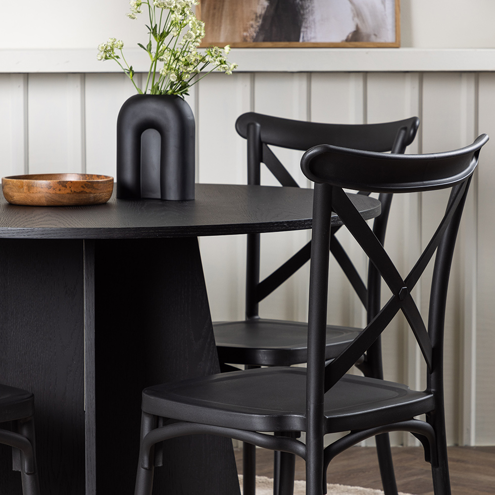 Matgrupp Venture Home Bootcut Ø110 cm med 4 Crosett Stolar
