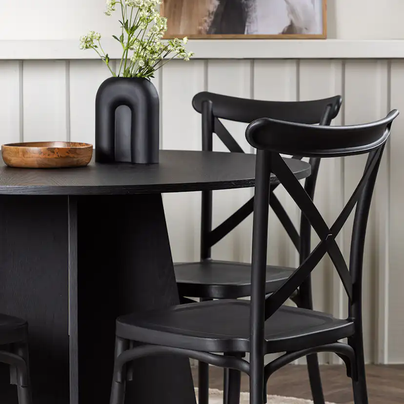 Matgrupp Venture Home Bootcut Ø110 cm med 4 Crosett Stolar