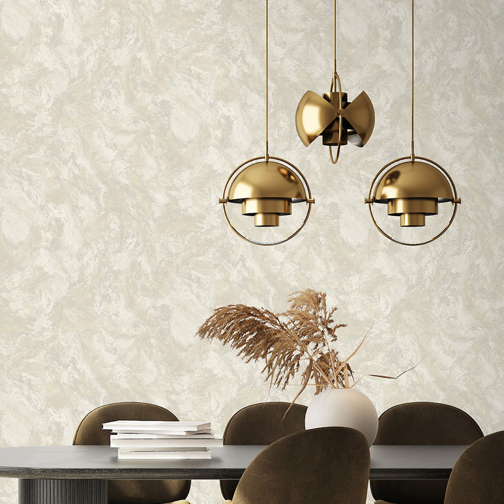 Tapet Holden Alchemy Calacatta Marble Bead Champagne 99370