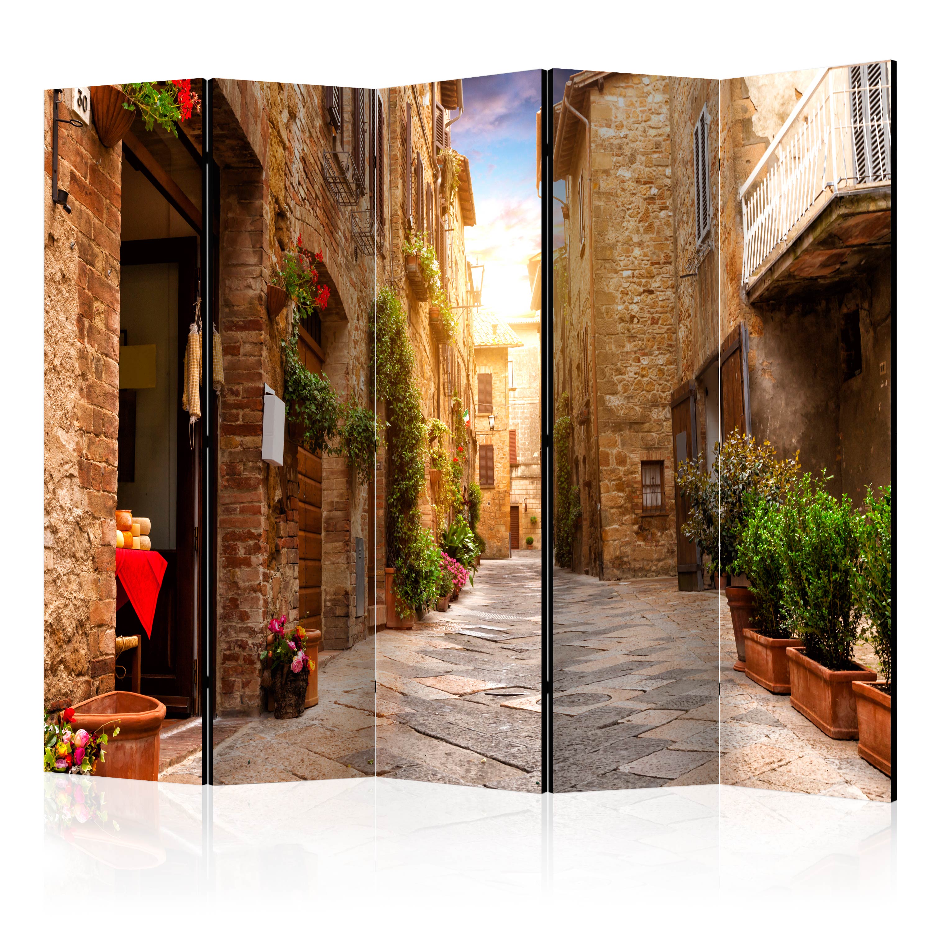 Rumsavdelare Skärmvägg Arkiio Colourful Street in Tuscany II 225x172 cm