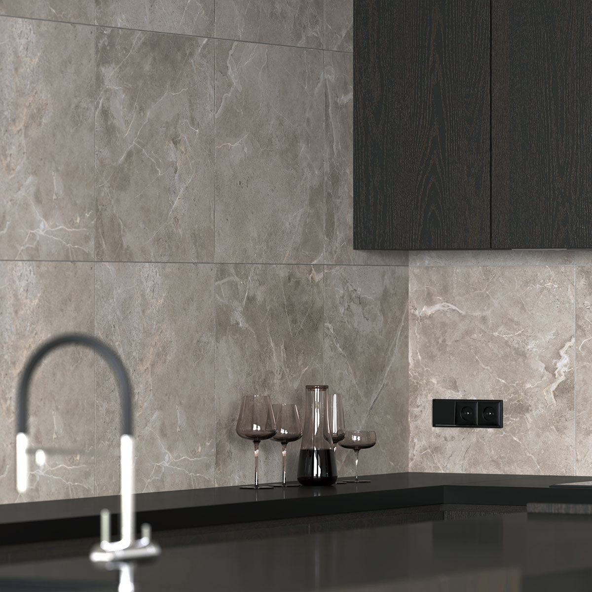 Klinker Tenfors Pulpis Mid Grey Marmor Matt 60x60
