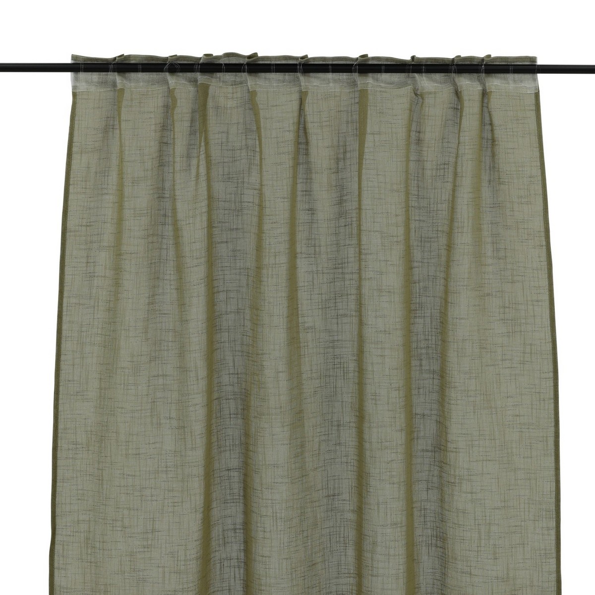 Kaya Curtain Polyester/linenlook - Green - 140*240 - Multi b Grön, Längd: 240 cm