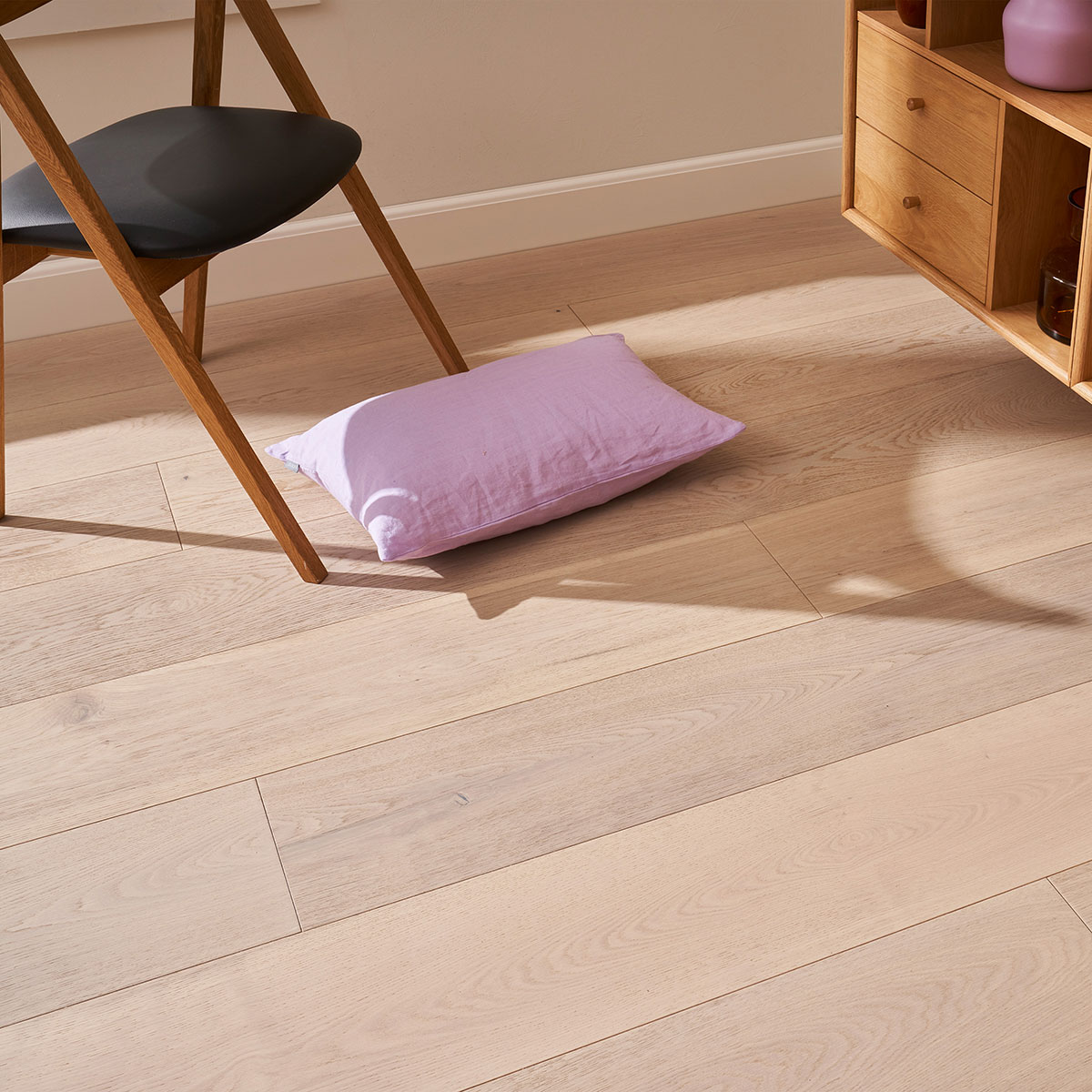Parkettgolv Nordic Floor Grand Country Ek Vit Mattlack 1-Stav