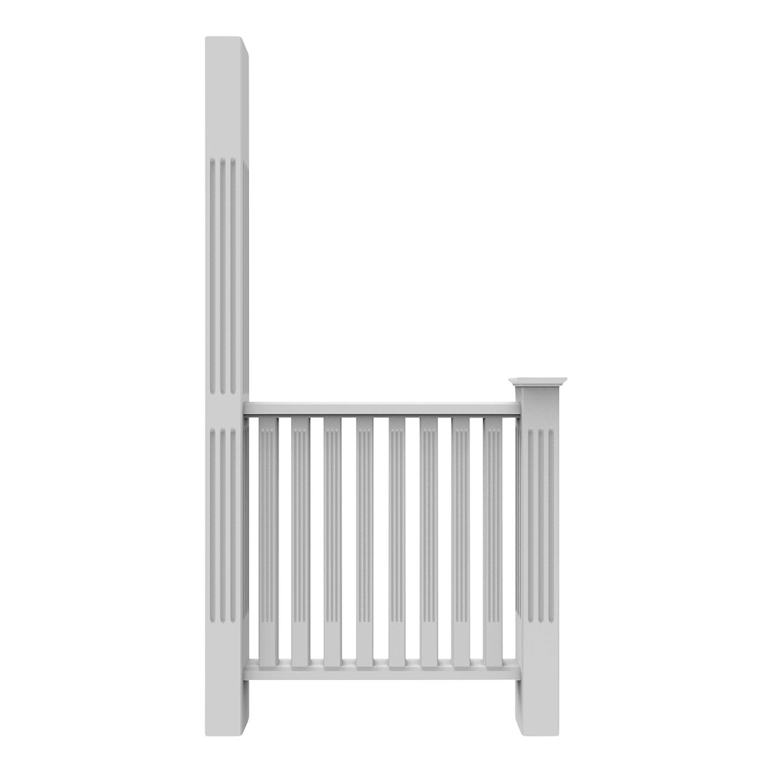 Över/Underliggare grundmålad 2400x95x45 Vit