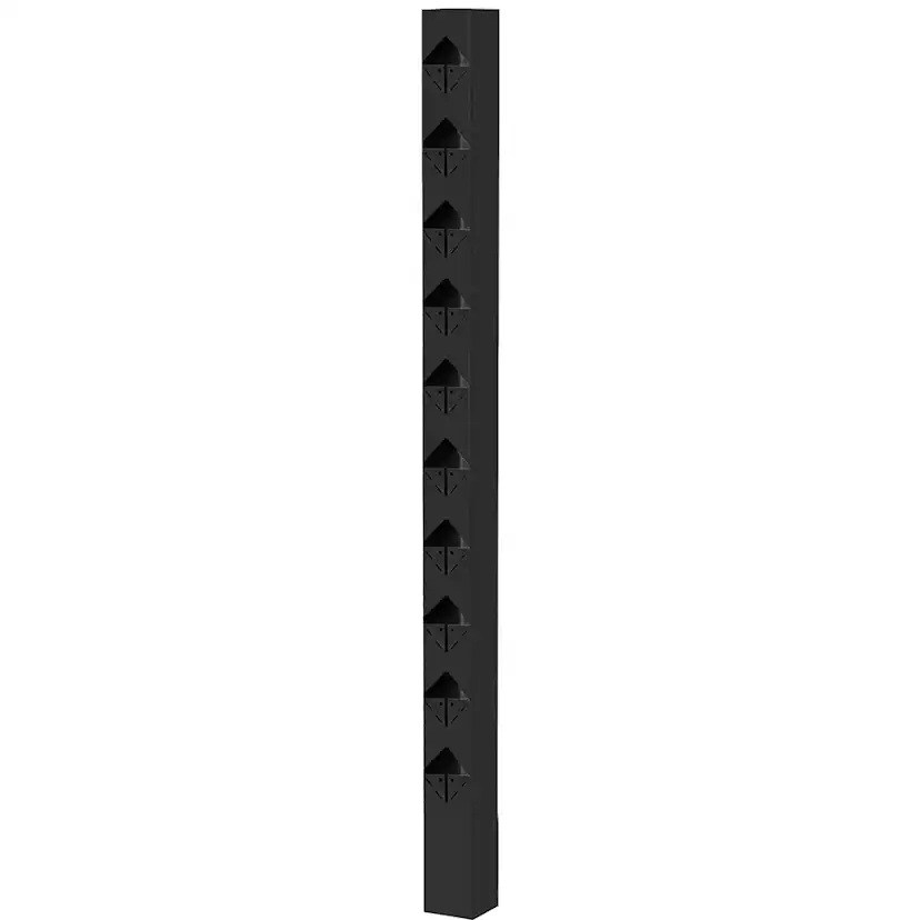 Staketstolpe Öckerö 1100mm svart 70x70 Mellan Svart, Höjd: 1100 mm