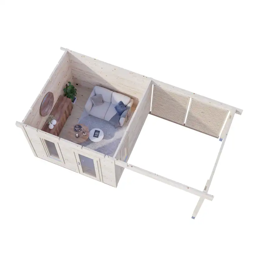 Trädgårdshus Palmako Grace 8,7+8,1 m2