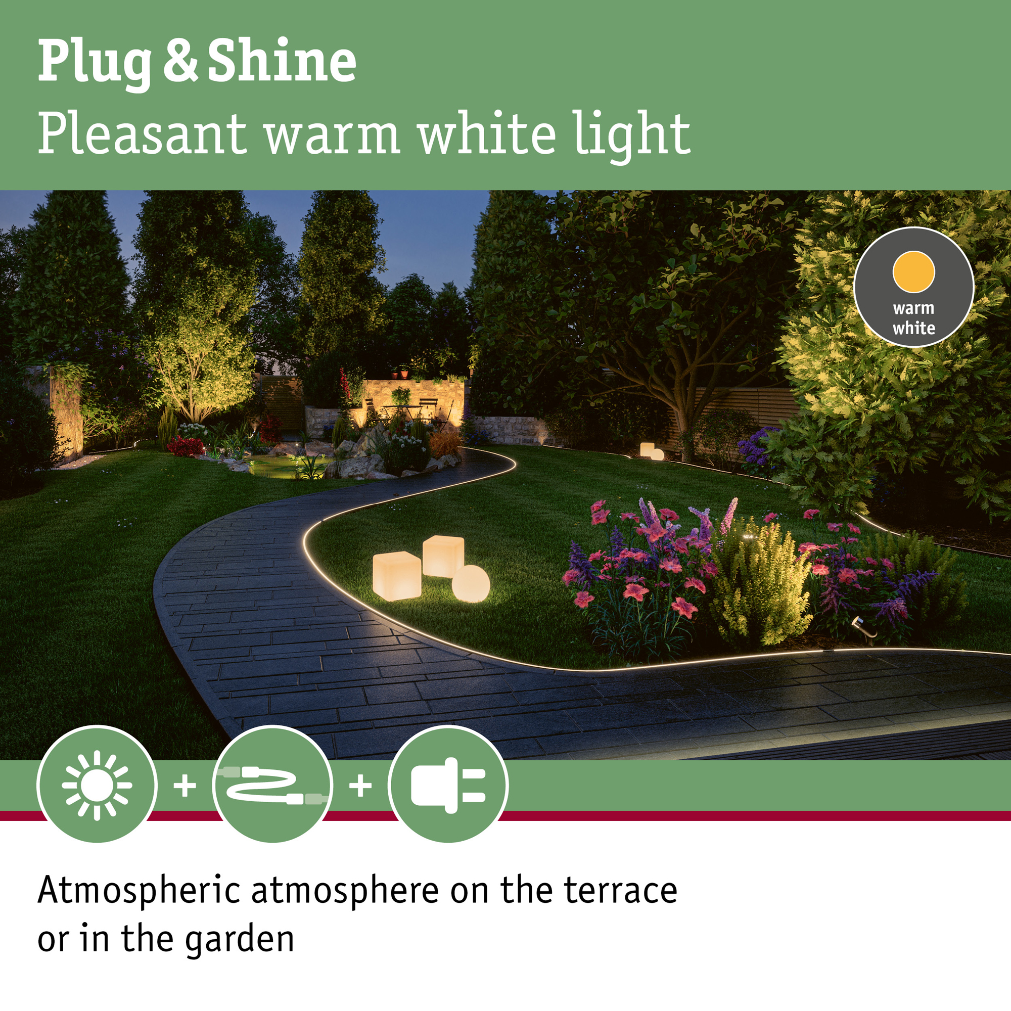 Dekorationsljus LED Paulmann Cube Plug & Shine IP67 24V