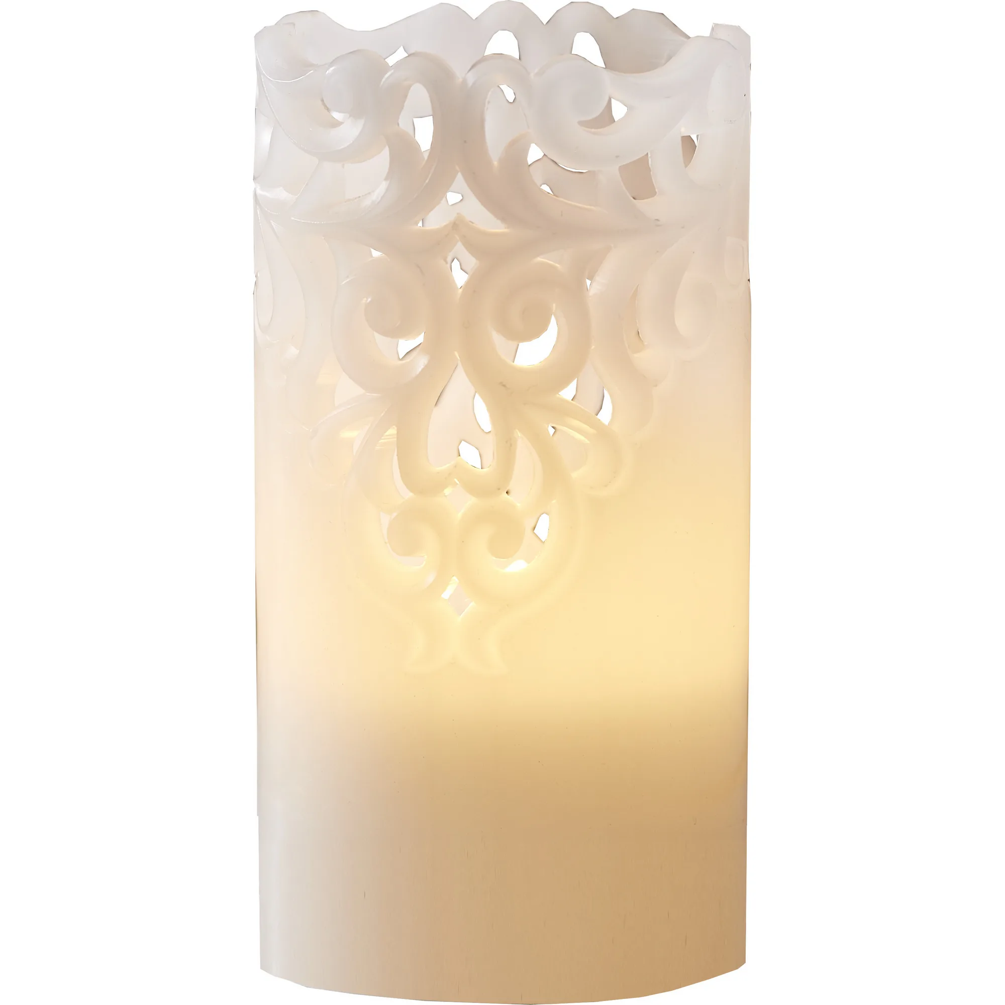 LEDBlockljusClary Vit, 15 cm