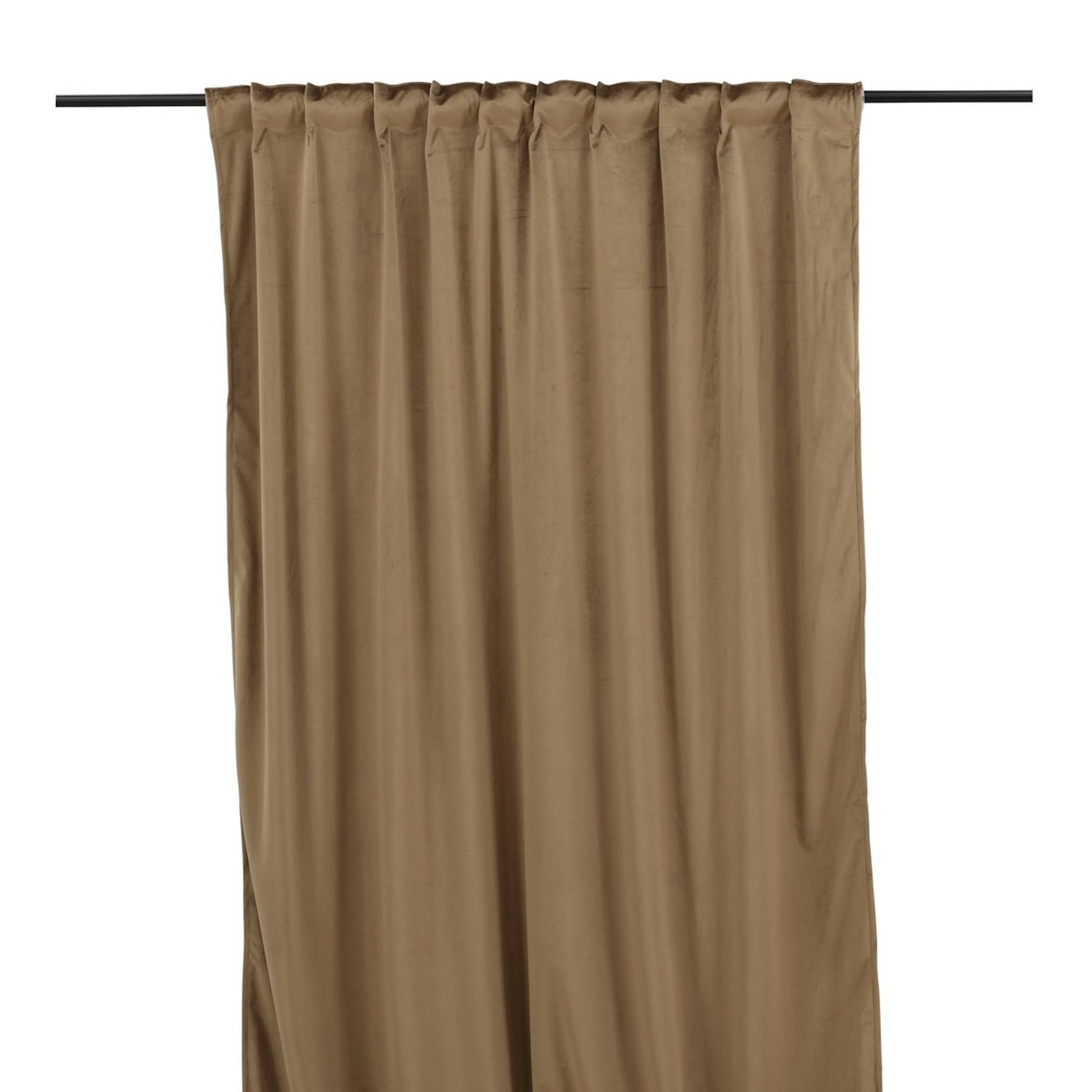 Mary Curtain Polyester/velvet - 2-pack - Brown / - 135*250 Brun