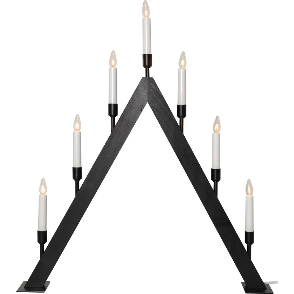 Ljusstake Vind Svart