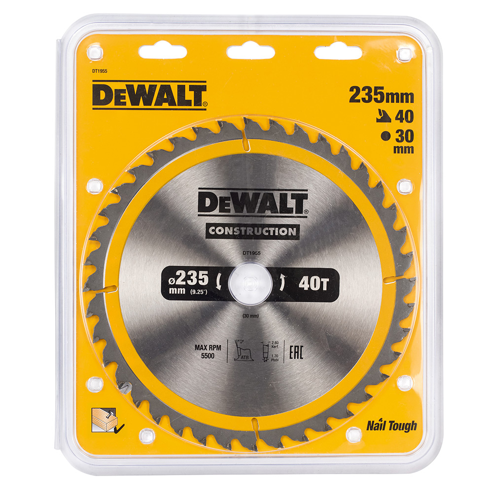 Cirkelsågblad DeWalt DT1955-QZ 235X30 mm 40T