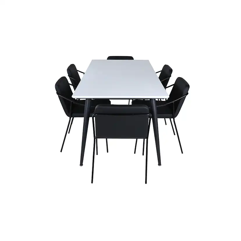 Matgrupp Venture Home Jolie med 6 Tjärö Stolar