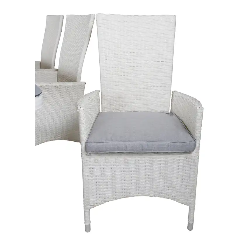 Matgrupp Venture Home Virya 160x90 cm med 6 Padova Reclinerfåtöljer