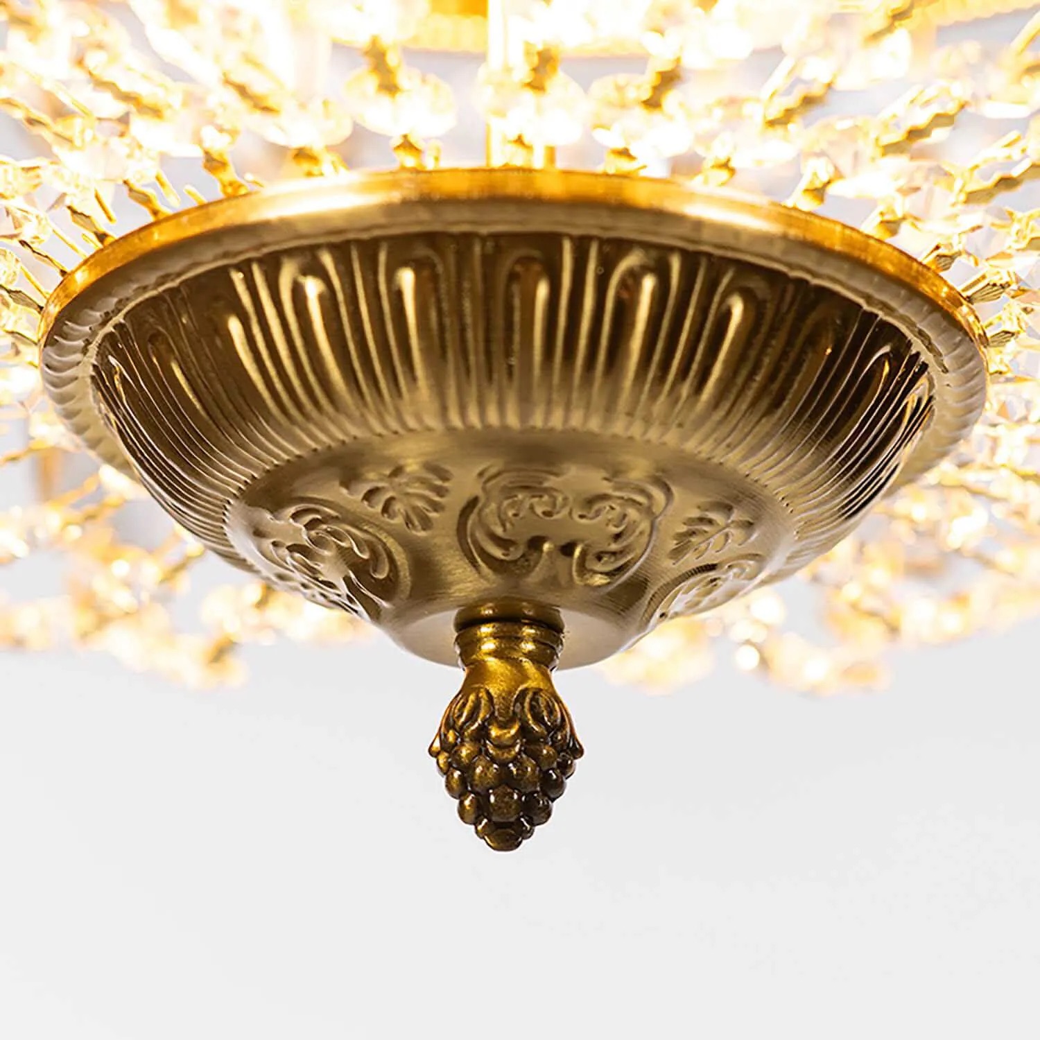 Kristallplafond Vesani Uppsala Mässing Ø40cm