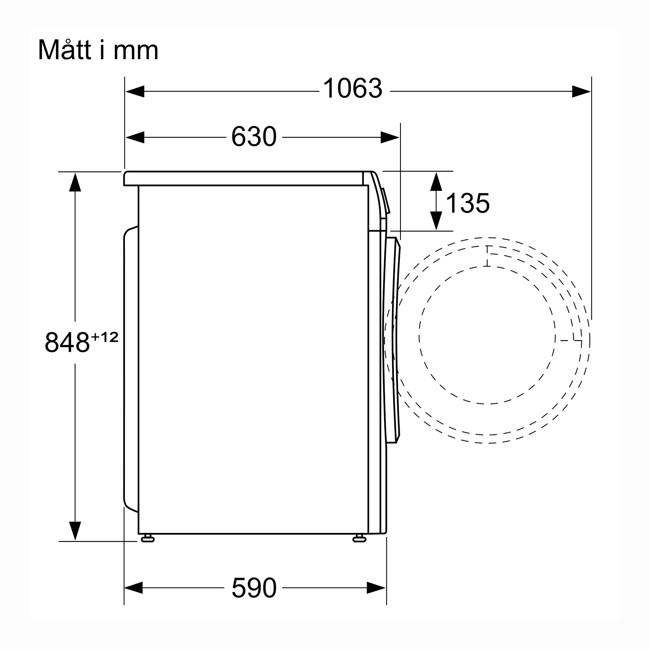 Tvätt/Torkmaskin Bosch Serie 4 WNA134L0SN