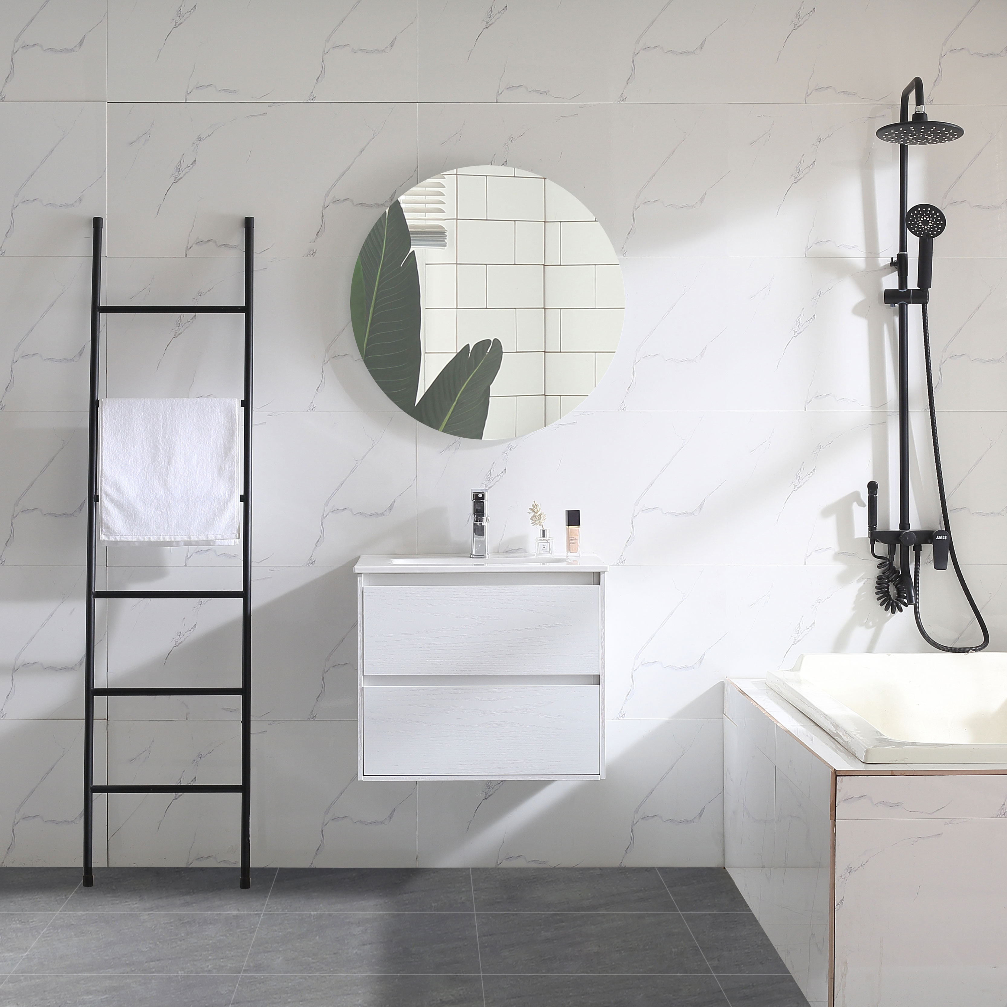Tvättställsskåp Bathlife Lättsam Vit