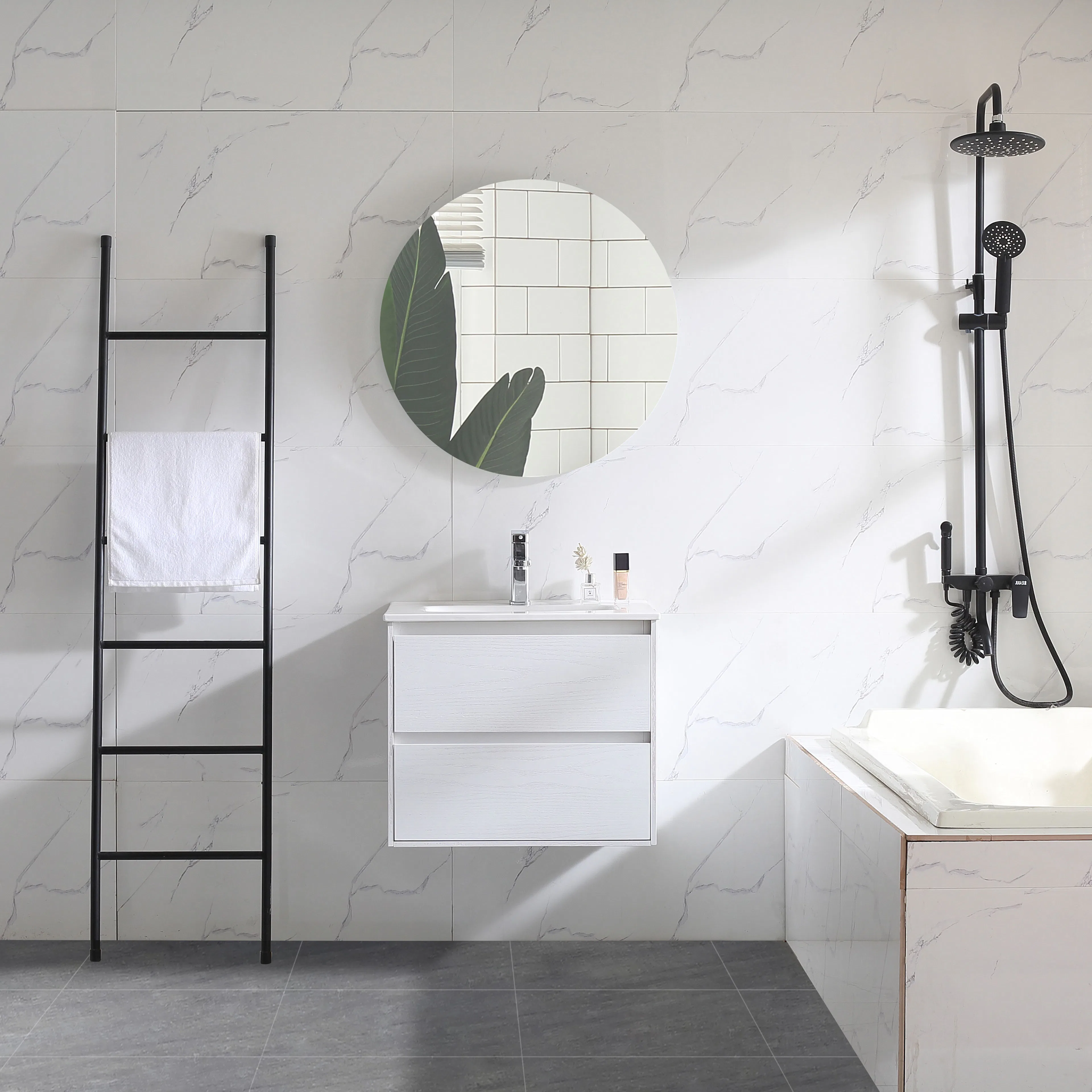 Tvättställsskåp Bathlife Lättsam Vit