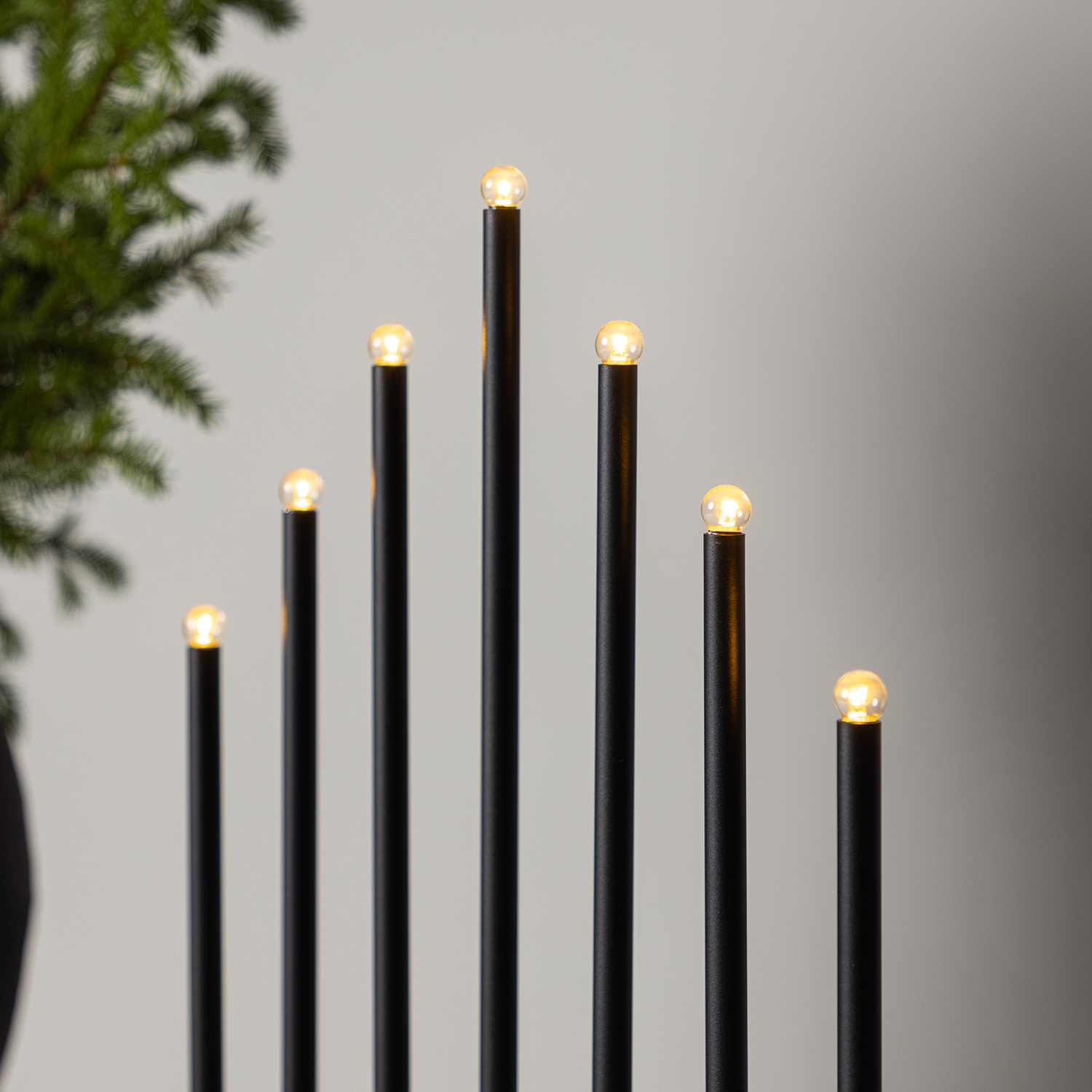 Björnfjället Candlestick 50cm  - Matt Black Dimmer / Svart, 50 cm