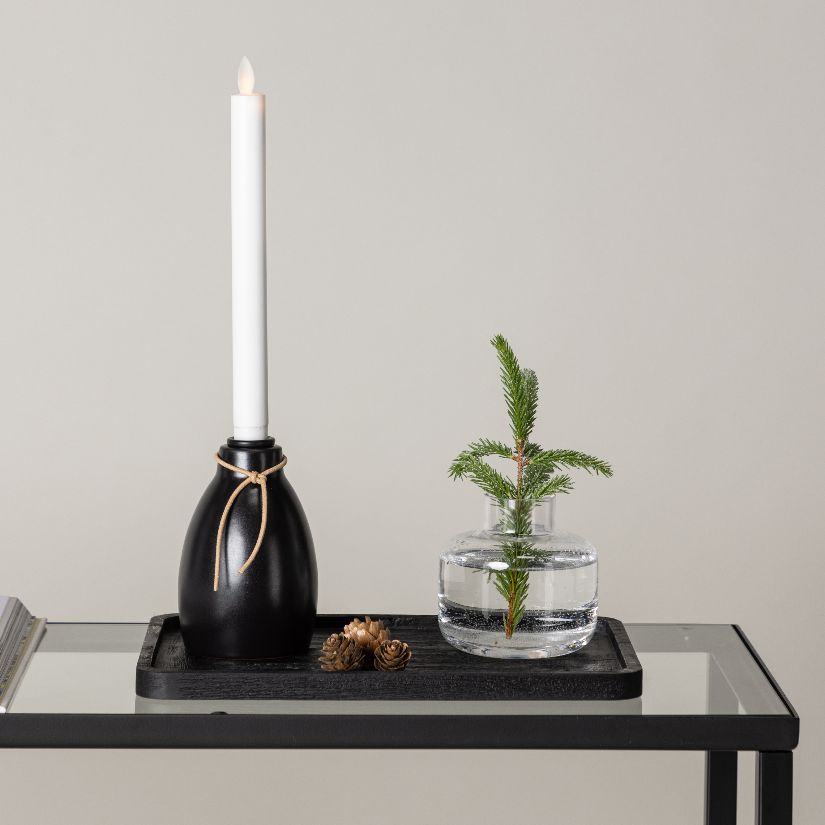 Ulricehamn Candlestick  9cm - Black  / 9 cm