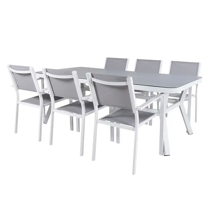 Matgrupp Venture Home Virya 160x90 med 6 Copacabana Stapelstolar
