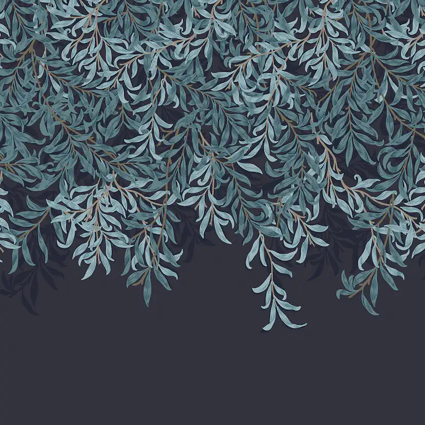 Fototapet William Morris At Home Willow Bough Navy