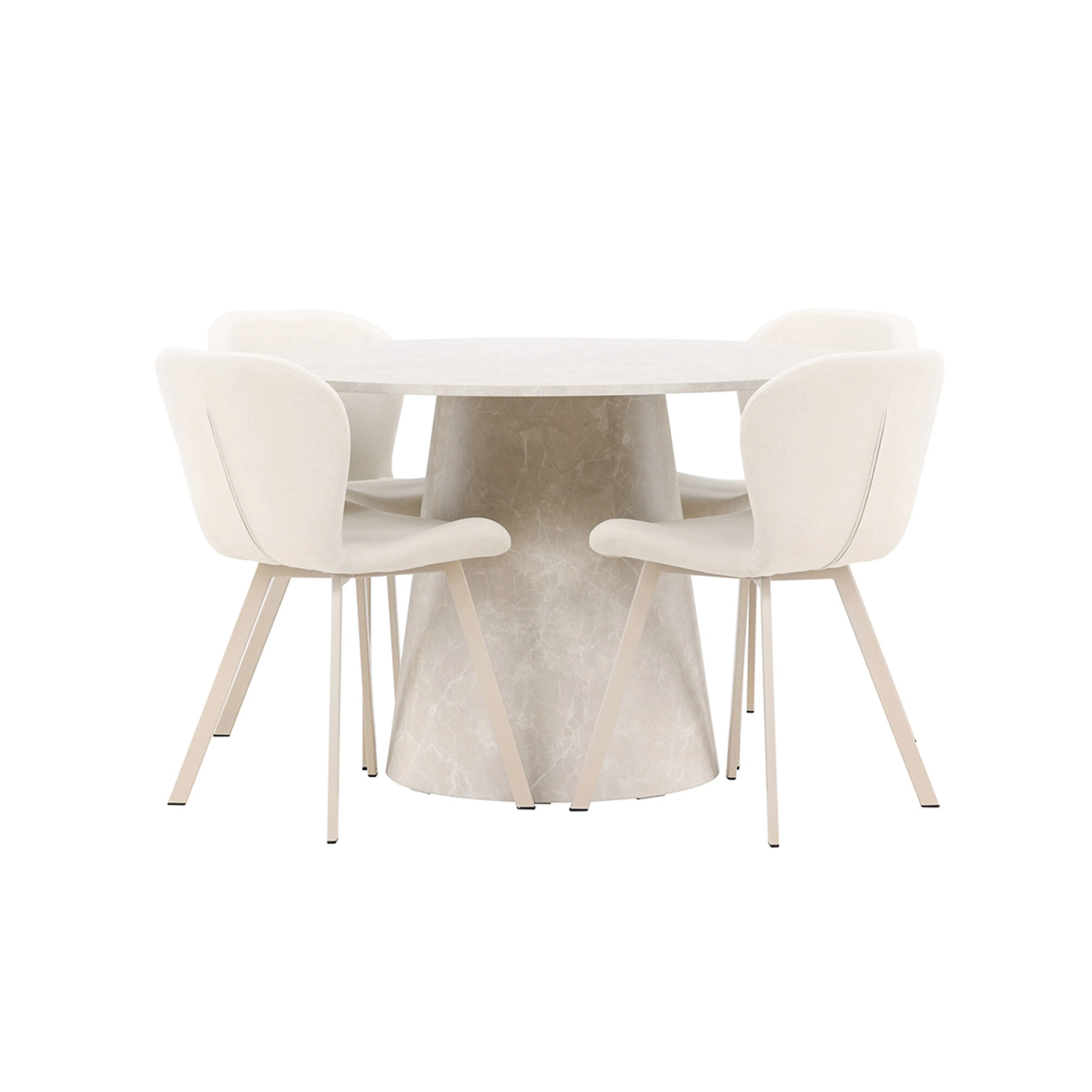 Matgrupp Venture Home Lanzo Ø120 cm med 4st Lilja Matstolar