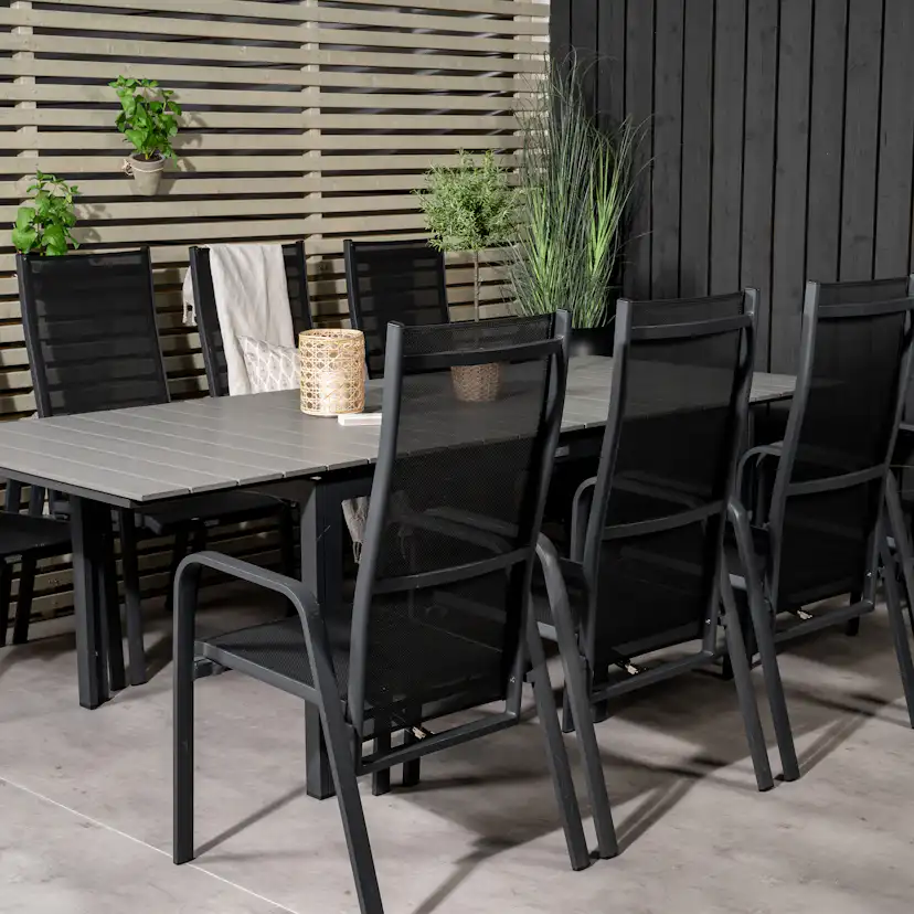 Matgrupp Venture Home Lova 160/240 med 8 Copacabana Stolar