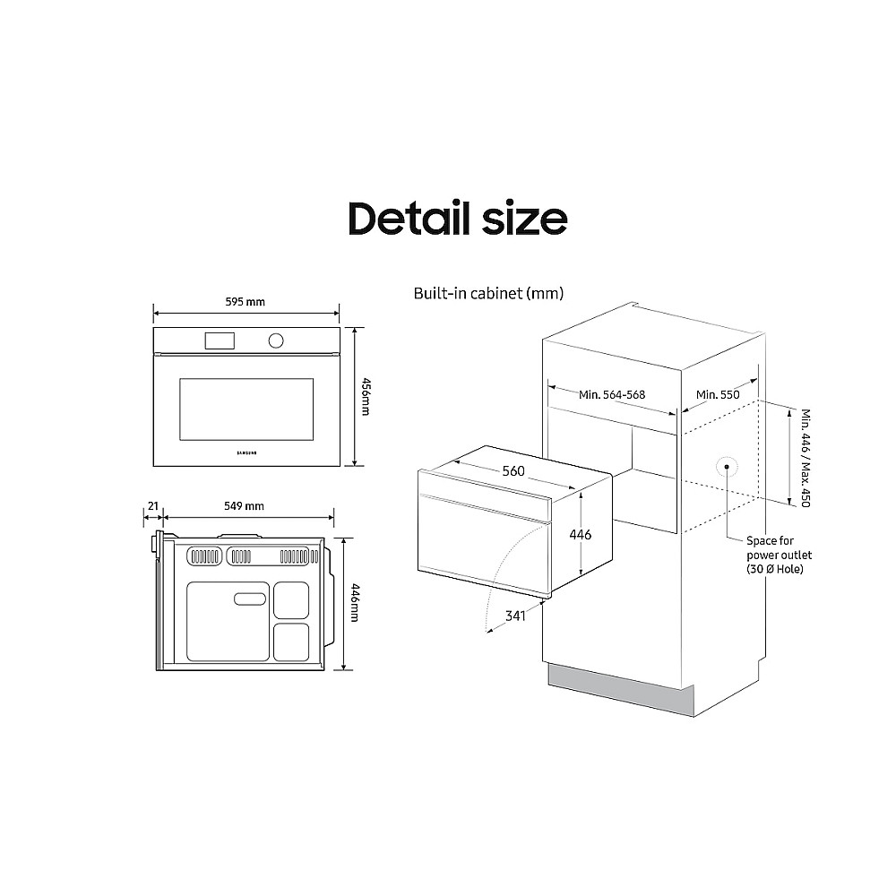 Kombiugn Samsung Series 4 NQ5B4553FBB/U1 Svart med Wi-Fi och Mikrougnskombi