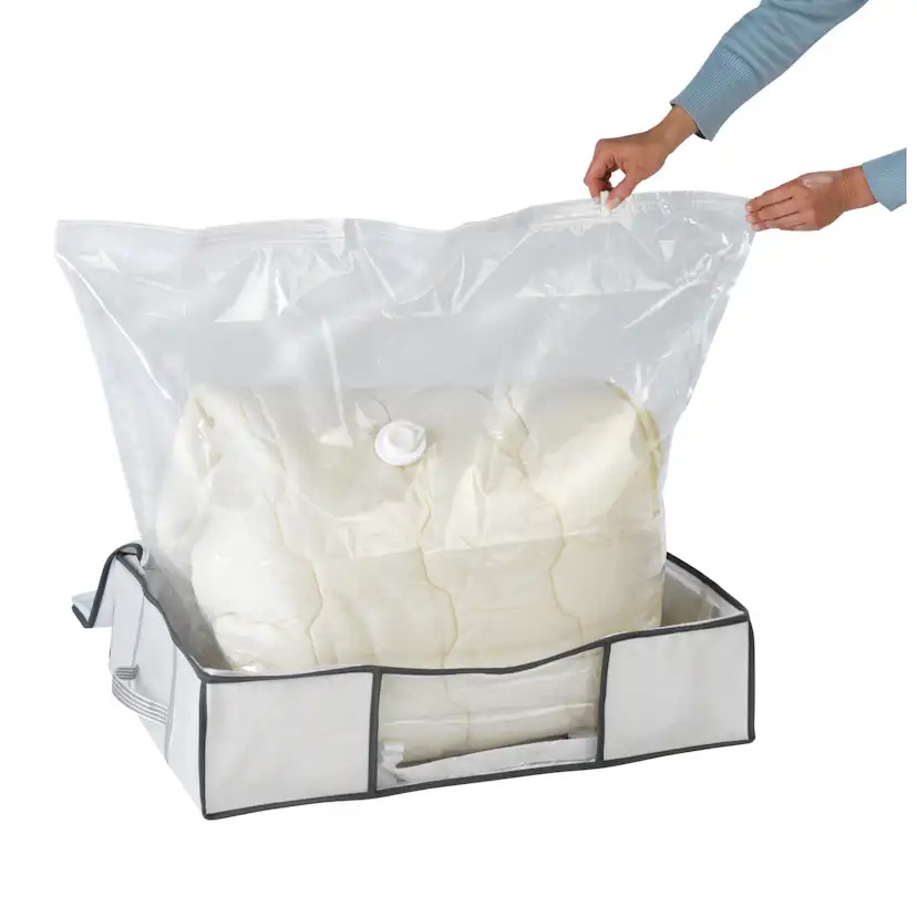 Vakuumpåse WENKO Vakuum Platsbesparande Klädförvaring Soft Box M 90x70x44 cm