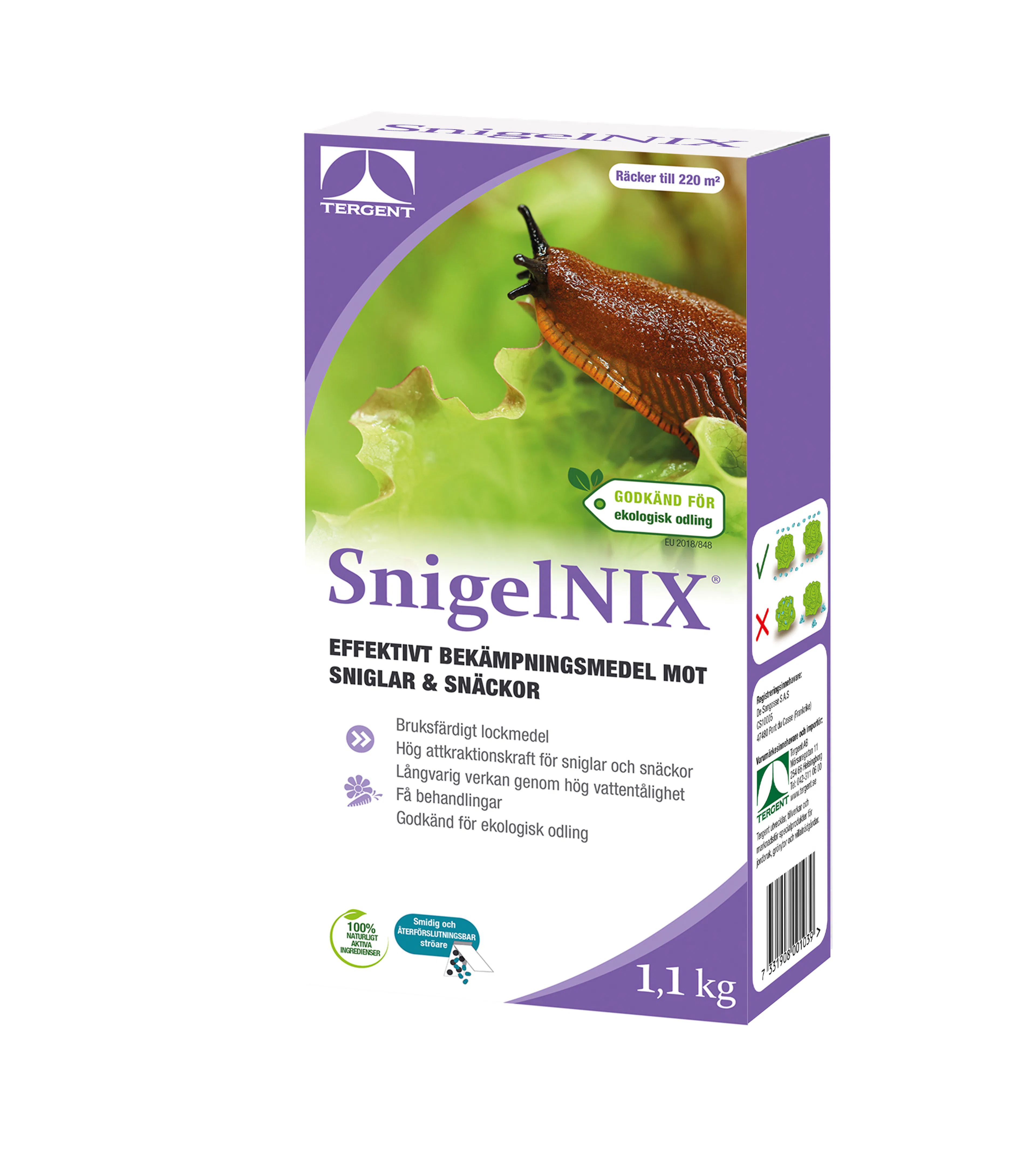 Snigelbekämpning Tergent SnigelNIX 1,1 kg