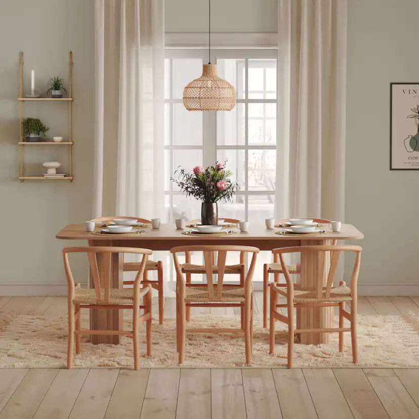 Matbord Bark Kopparbo Rektangulärt 200-260 cm Förlängningsbart