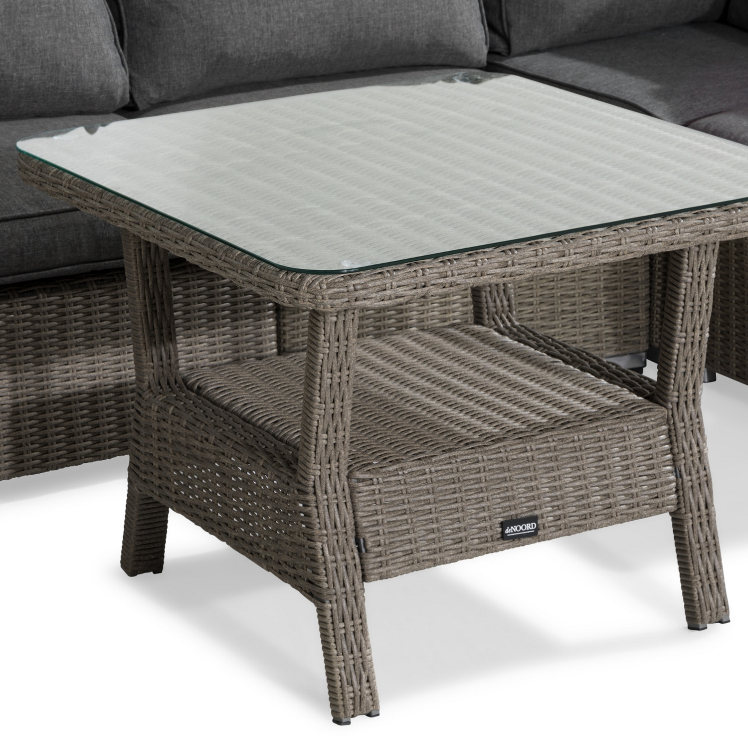 Loungegrupp Comfort Garden Marcus 6-sits Hörn med Fåtölj och Bord med Hylla Utomhus